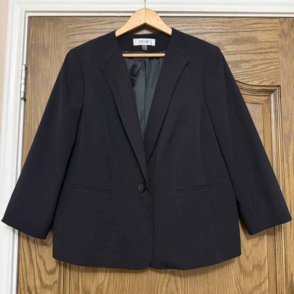 Jones Studio Separates Black One Button Blazer Ja… - image 1